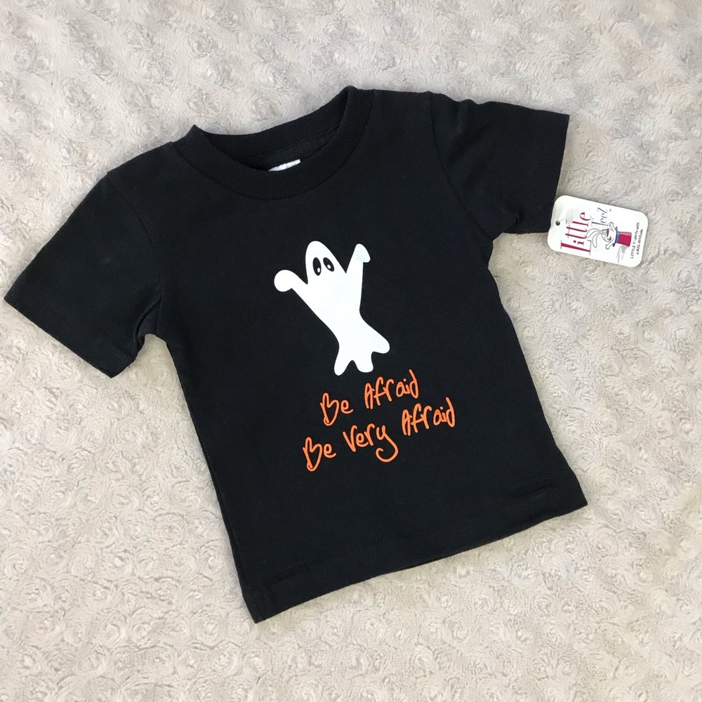 Little Teez Halloween Ghost Shirt Be Afraid 6M